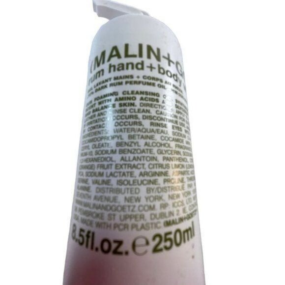 Malin + Goetz Womens Rum Hand + Body Wash 8.5 oz New - Picture 2 of 3